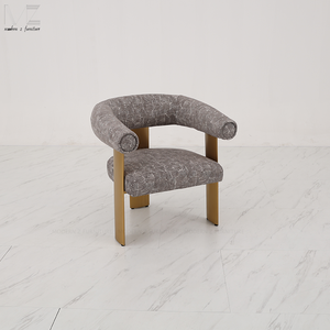 <span class=keywords><strong>Fauteuil</strong></span> <span class=keywords><strong>Scandinave</strong></span> Rétro Nordique de Luxe Moderne Rembourré Minimaliste <span class=keywords><strong>Noir</strong></span> pour Salon - Product Image 2
