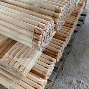 Manche de balai en bois de pin de haute qualité, bois massif naturel, léger et durable, outil de nettoyage domestique, vente en gros - Product Image 1