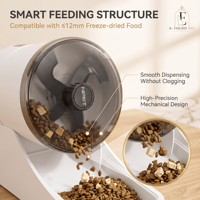 Distributeur de nourriture pour animaux de compagnie en acier inoxydable 3L, type roue Ferris à gravité, double alimentation, alerte de manque de nourriture via Wi-Fi pour les animaleries