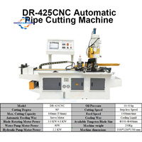 Machine de découpe CNC entièrement automatique DR-425CNC pour tuyaux et tubes, modèle 2025, pour la découpe de tuyaux ronds en acier inoxydable