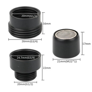 Adaptador de brazo de ducha de latón G1/2" negro, válvula desviadora para grifo de baño y cocina, accesorios adaptadores - Product Image 6