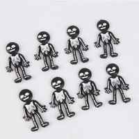 Jouet anti-stress extensible en TPR, petit homme noir, pour Halloween, à tirer et à presser, pour enfants et adultes
