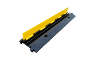 מחסום מהירות תעשייתי דו-ערוצי מגומי ממוחזר, מגן כבלים, רמפה עמידה בלחץ, נייד - Product Image 1