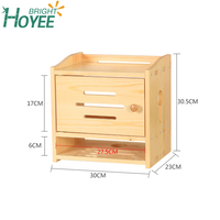 Boîte de rangement pour routeur WiFi en bambou, bois, expédition gratuite, 3 couches
