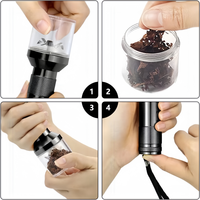 Portable en alliage d'aluminium lampe de poche forme broyeur de tabac broyeur d'herbe électrique alimenté par batterie Port automatique