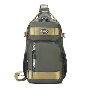 Logo personnalisé de haute qualité noir résistant à l'eau Oxford sac à dos bandoulière poitrine sac à bandoulière en plein air voyage sacs à bandoulière pour hommes - Product Image 5