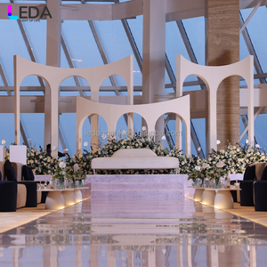 Arche de scène de mariage en PVC carré blanc de haute qualité LEDA, décoration de scène de salle, arche de toile de fond - Product Image 1