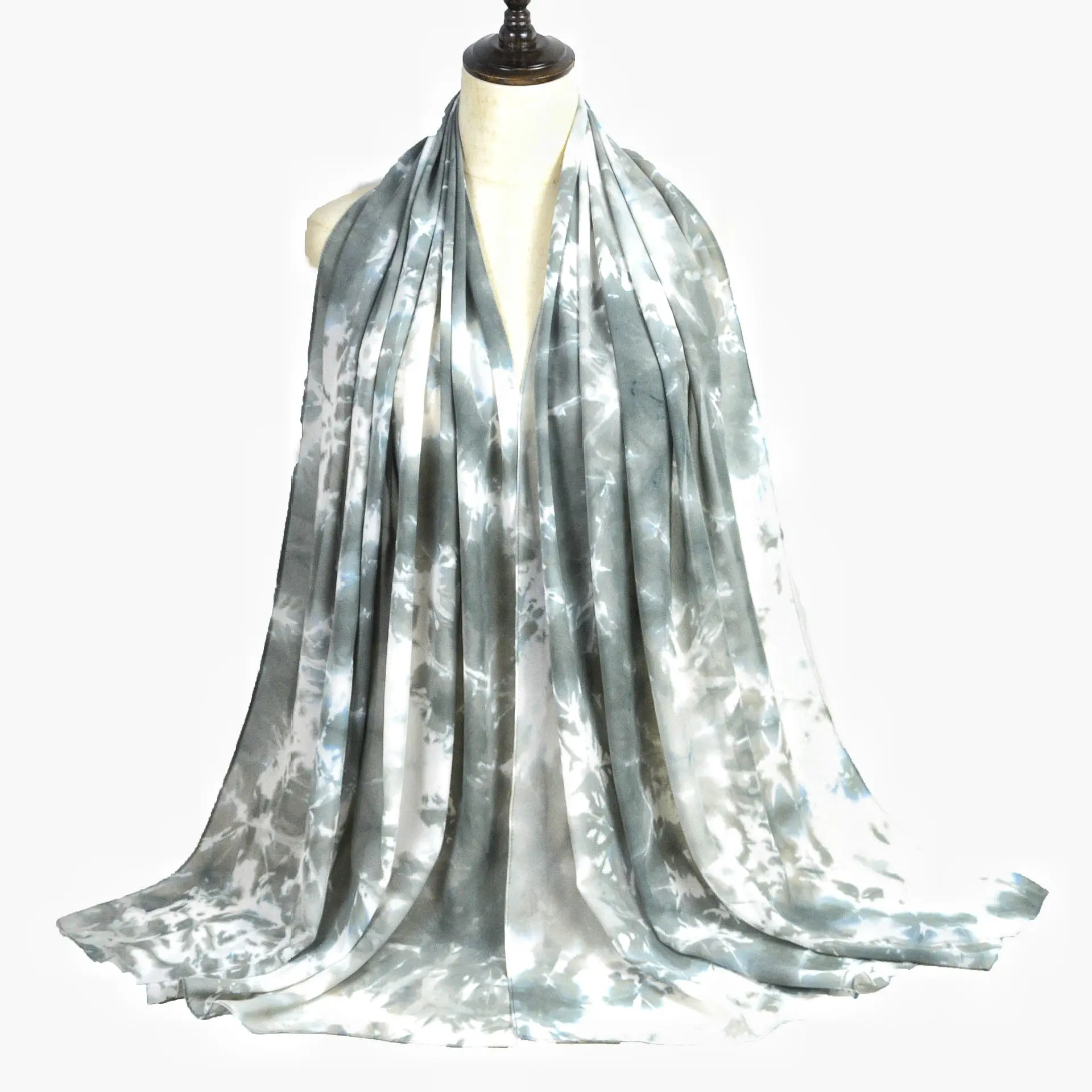 Hot Selling Crinkle Tie Dye Chiffon Hijab Sjaals & Sjaals Moslim Vrouwen Hoofddoek Voor Vrouwen