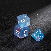 Coffret de dés pour joueurs, en acrylique solide haute transparence, 7 tailles, dés polyédriques pour DND, jeux de rôle de table, jeux de société