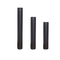 Tuyau de cheminée en acier au carbone de qualité commerciale à double paroi avec capuchon anti-pluie pour poêle à bois, foyer et ventilation industrielle