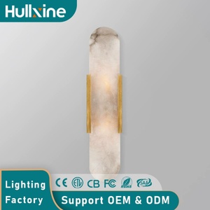Hullxine Luxury Modern Interior Vertical High-End Iron Marble LED Dimmable Wall <strong>Sconce</strong> <strong>Light</strong> for Home Office Hotel Villa - Product Image 1