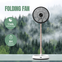 Ventilateur électrique pliable télescopique 2 en 1, ventilateur à colonne rechargeable avec télécommande