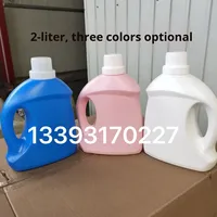 Bouteille en Plastique Vide de 2L JFPC pour Lessive avec Bouchon à Vis, Revêtement UV et Impression par Gravure Acide