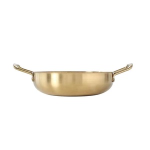 Korean Style Ramen <b>Pot</b> Gold 2.1L-4L Induction Compatible Double Handle <b>Soup</b> <b>Pot</b> - Product Image 5