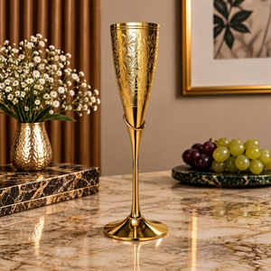 Verre à vin en laiton décoratif, gobelet en métal fait main, coupe à vin de luxe, verre à boire, décoration de table de bar, mariage, fête, maison - Product Image 1