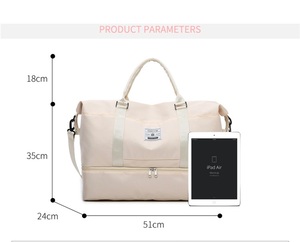 Sports Gym <b>Bag</b> Shoes Compartment Carry on Duffel <b>Overnight</b> Tote Weekender Toiletry Travel <b>Bag</b> for Women with Wet Pocket - Product Image 2