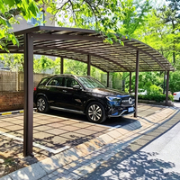 Toit de garage en aluminium de couleur personnalisée, toit en polycarbonate, abri pour voiture, couverture d'atrium