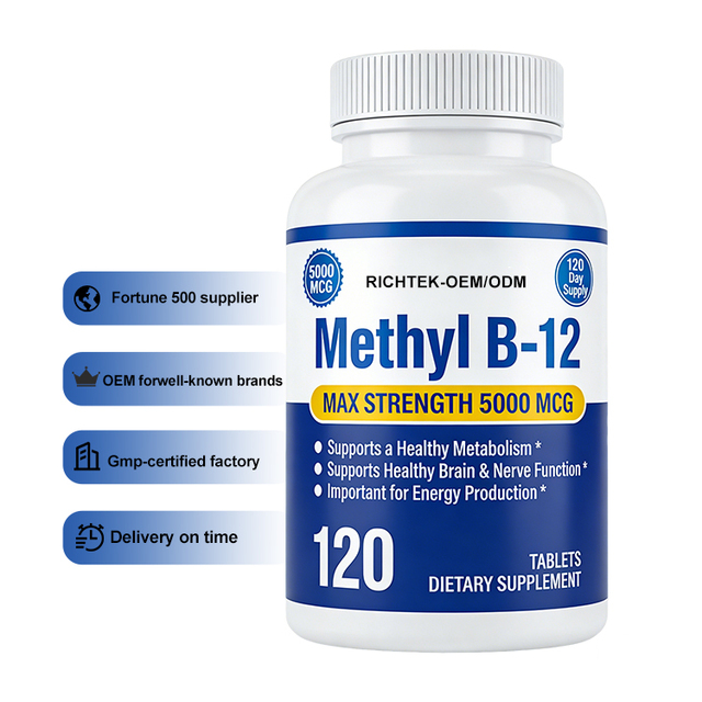Private Label OEM Vitamin Healthy Dietary Supplement Vitamin B12 Methylcobalamin Instant Tablets for Immune