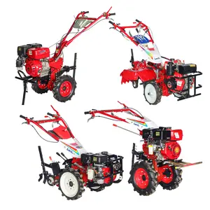 Mini motoculteur puissant 10 CV, <span class=keywords><strong>moteur</strong></span> essence/diesel, démarrage manuel, meilleur petit tracteur motoculteur avec transmission par engrenages, haute productivité - Product Image 4