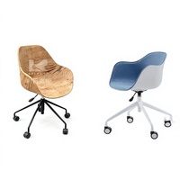 Chaise de salle à manger moderne réglable en métal et fer, tabouret avec revêtement en cuir pour salon de beauté, salon, barbier, manucure, salon, hôtel