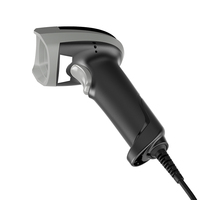 Escáner de código de barras láser 1D 2D con cable, escáner de código de barras con soporte, lector de código de barras automático QR, envío rápido en stock