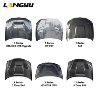 Capot avant en fibre de carbone LANGyu pour BMW, série complète, couvre-moteur E46 E90 E92 E93 F30 F90 G05 G20 M3 M5