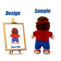 Figurine en peluche homme aux cheveux bruns personnalisée de haute qualité à bas prix fabriquée par Shengye pour cadeau de remise de diplôme