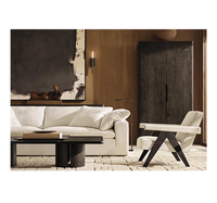 Classique nuage canapé salon plume canapé ensemble ensembles de meubles d'intérieur panache canapé cadre en bois PU lit café table à manger