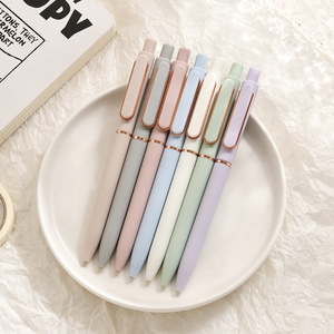 Kustom Logo klik Gel pena Pak Macaron skema warna tekan jenis pena ditarik untuk grosir perlengkapan kantor sekolah - Product Image 1