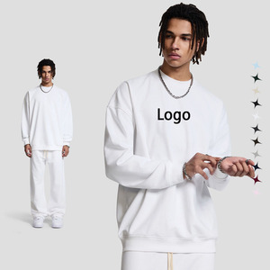 Doven High Quality Luxury 430G Blank Personalized 100% Cotton Oversized Custom Print Mock Neck Crewneck Mens Sweatshirt Hoodie
