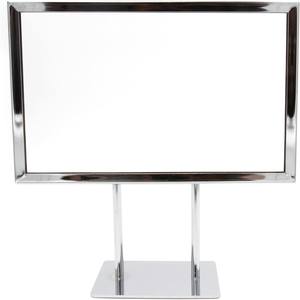 Juego <span class=keywords><strong>de</strong></span> 6 soportes para letreros cromados, aptos para letreros <span class=keywords><strong>de</strong></span> 7 x 11 pulgadas, <span class=keywords><strong>de</strong></span> metal, con doble base, para mostrador o mesa. - Product Image 4