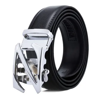 Brand custom Genuine Leather belt man's automatic belts for men cow hide can print logo ratchet belt