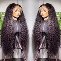 Perruque malaisienne en cheveux humains, la plus vendue, perruque frontale en dentelle, cheveux humains, vente en gros, perruque bouclée 13x4 HD Lace Front