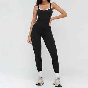 Mono Deportivo Personalizado Ecológico y Reciclable con Contraste de Color, Espalda Descubierta, Alta Elasticidad, Transpirable y sin Mangas para Yoga - Product Image 3