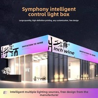 Panneau publicitaire lumineux dynamique Magic Rectangle, film souple coloré à dégradé personnalisé pour fronton de porte, LED haute luminosité en alliage d'aluminium
