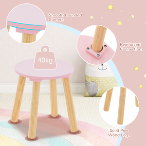 Table <span class=keywords><strong>de</strong></span> toilette pour enfants, <span class=keywords><strong>chaise</strong></span> <span class=keywords><strong>de</strong></span> coiffeuse pour petite fille <span class=keywords><strong>de</strong></span> plus <span class=keywords><strong>de</strong></span> 3 ans, ensemble <span class=keywords><strong>de</strong></span> coiffeuse princesse avec miroir rose G-06-1 - Product Image 5