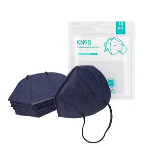 Masker Wajah Dewasa Sekali Pakai Hitam Ramah Kulit 6-Lapisan KN95 Anti-Debu PM <span class=keywords><strong>2.5</strong></span> Logo Kustom Dicetak Lipat Bahan Kain Non-Woven - Product Image 5