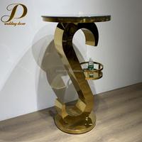 Ensemble de chaises et table ronde en métal doré en forme de S JINDA, mobilier de réception de mariage de luxe pour la décoration d'événements et de banquets