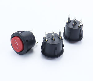 Interrupteur à bascule rond SPST 6A 250V 10A 125V AC ON-OFF, interrupteur à bascule LED 12V, interrupteur à bascule LED avec point lumineux, interrupteur à bascule éclairé par LED pour tableau de bord de voiture, <span class=keywords><strong>bateau</strong></span> - Product Image 1