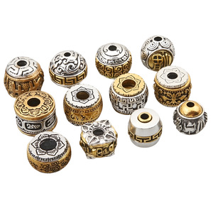 <span class=keywords><strong>Mantra</strong></span> à six caractères, perles de baril bicolores rotatives, accessoires de jeu de texte, perles de Bouddha, bracelet rétro DIY, accessoires perlés - Product Image 1