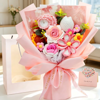 Bouquet de fleurs artificielles en laine tricotée et crochetée, tournesols tissés, cadeau créatif pour les fêtes, best-seller