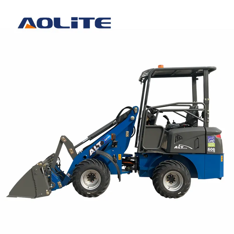 AOLITE 606 small articulated pure electric loader small shovel loader elektrische minilader for farm work