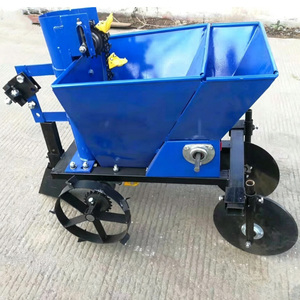 Blue One-Row Potato <b>Planter</b> with Seed Hopper and Dual <b>Wheels</b> for Farm Seeding Planting - Product Image 4