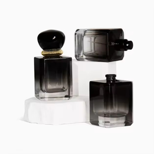 ขวดน้ำหอมแก้วทรงสี่เหลี่ยมพรีเมียมขายส่ง ขนาด 30 มล., 50 มล., 100 มล. สีดำหรูหรา - Product Image 3