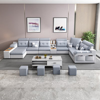 Canapé en tissu anti-griffures pour chat, technologie sans lavage, design simple et moderne, idéal pour grand appartement, combinaison d'angle pour salon