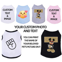 Vente en Gros de Vêtements pour Animaux de Compagnie Chats et Chiens, T-Shirt Débardeur de Luxe Personnalisé avec Logo pour l'Été, Mignon, de Créateur, en Grandes, Moyennes et Petites Tailles