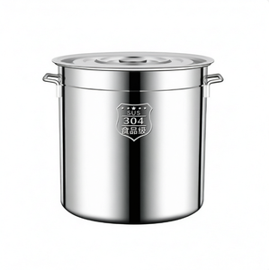 Casserole en acier inoxydable SUS304 poli brillant, couvercle suspendable, facile à nettoyer pour la restauration domestique - Product Image 1
