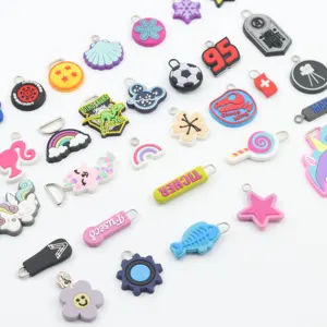 Custom 3d Silicone Zipper Pull PVC Zipper Slider Rubber Zipper Head Clothing