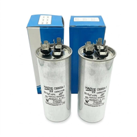 Kapasitor AC HAOYE CBB65 50+5uF 450V untuk Kulkas Mesin Cuci Casing Aluminium Anti Ledakan Film