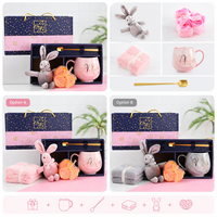 Tasse à motif marbré pour couple, tasse à café au lait, coffret cadeau, tasse souvenir Happy Shop avec cuillère